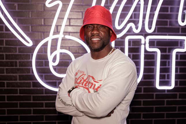Kevin Hart poses for a portrait at the opening of his new vegan fast-food restaurant “Hart House” on Wednesday, Aug. 24, 2022 in Los Angeles.