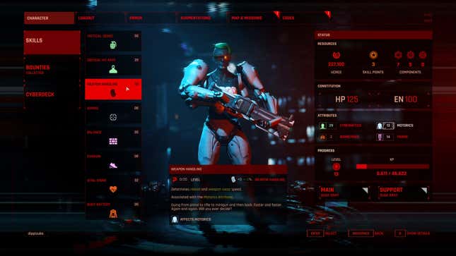 A screenshot from Neon Giant's The Ascent