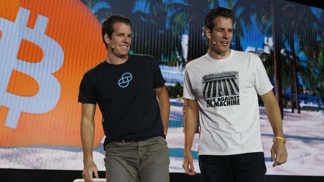 Tyler (L) and Cameron (R) Winklevoss are the founders of cryptocurrency exchange Gemini. Get it? Because they’re twins?