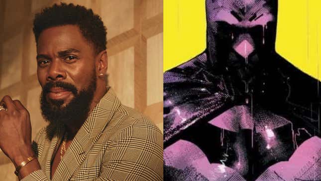 Left: Actor Colman Domingo. Right: DC Comics' character Batman in a cover from his 2021 run. 