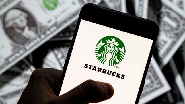 A Starbucks Coffee logo seen displayed on a smartphone
