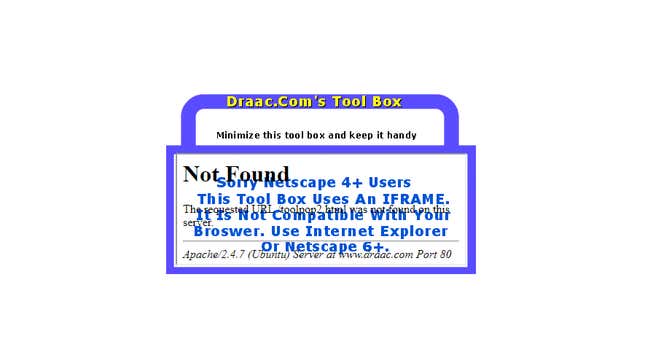 A screenshot of an iframe tag with an error