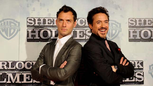 Jude Law and Robert Downey Jr. in 2010