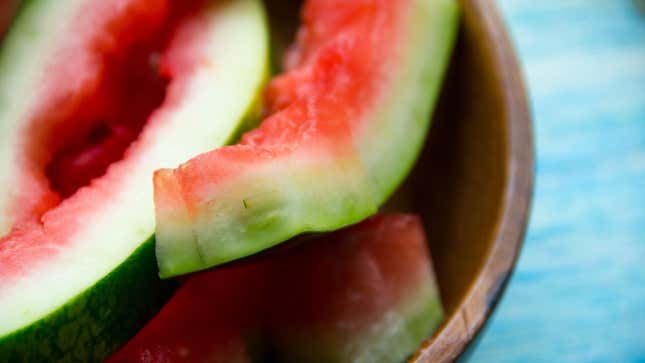 Image for article titled Turn Watermelon Rinds Into a Fancy Cocktail Cordial