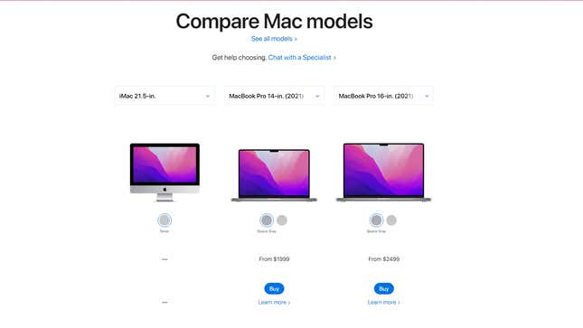 Imagen para el artículo titulado Apple deja de vender el iMac de 21,5 pulgadas sin previo aviso