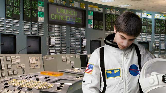 Space Camp attendees react to news that budget pressures have postponed their mission indefinitely.