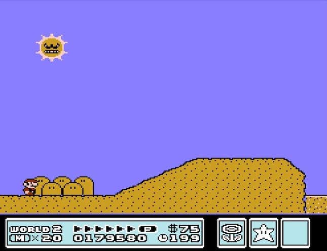 Image for article titled Super Mario Bros. 3's Angry Sun Gave Me Anxiety