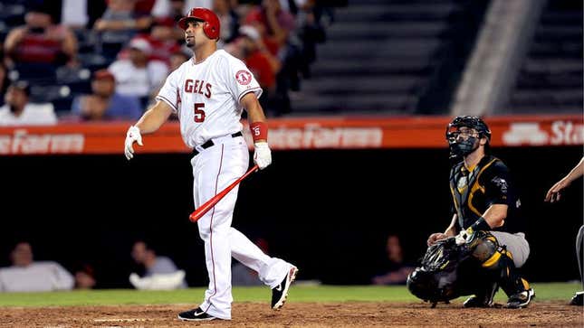 Image for article titled Pujols Switches To Shiny Red Bat As Mid-Career Crisis Sets In