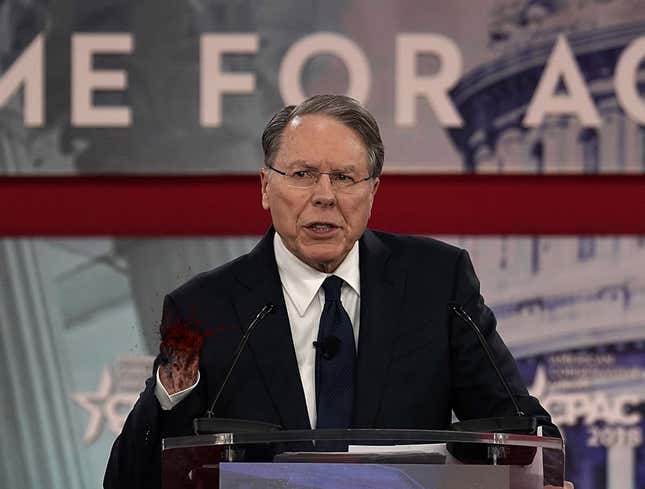 Image for article titled Wayne LaPierre Accidentally Blows Hand Off During CPAC Speech