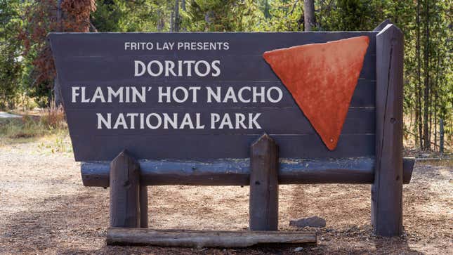 Image for article titled David Bernhardt Denies Business Interests Influenced Yellowstone’s Name Change To Frito Lay Presents Doritos Flamin’ Hot Nacho National Park