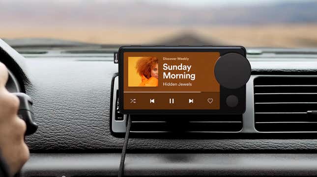 Image for article titled Spotify Wants Its New Car Thing To Live On Your Dashboard