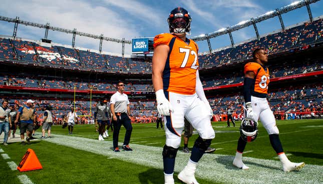 Image for article titled John Elway On His Struggling Left Tackle Garett Bolles: &quot;Does He Know What Holding Is?&quot;