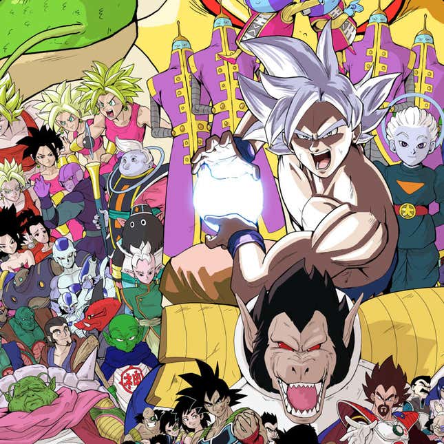 Imagen para el artículo titulado Todos (sí, todos) los personajes de Dragon Ball en una sola imagen