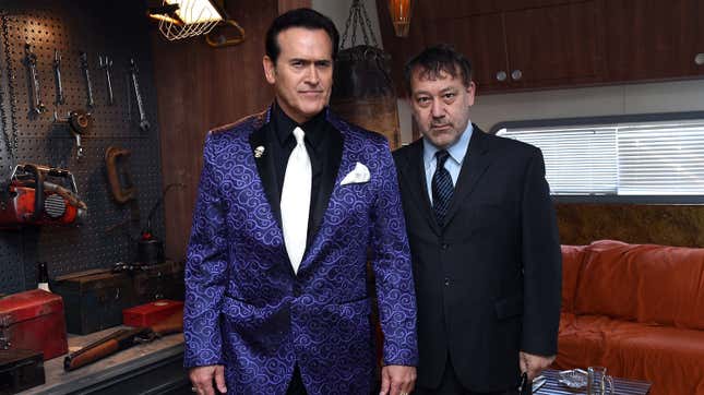 Sam Raimi and his oldest muse, Bruce Campbell. 