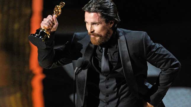 Image for article titled Christian Bale Given Neutered Male Statuette Named Oscar