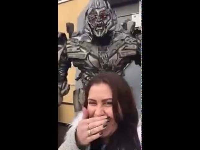 Megatron Really Doesn't Like Selfies