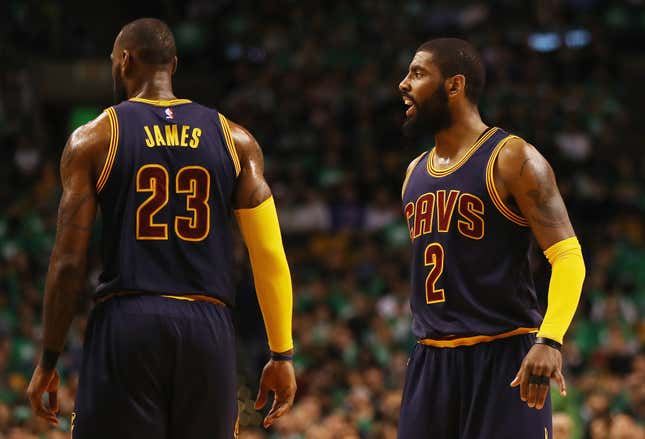 Image for article titled Once Teammates, Now Kyrie Irving and LeBron James Represent Opposing Factions Fighting for the NBA&#39;s Future