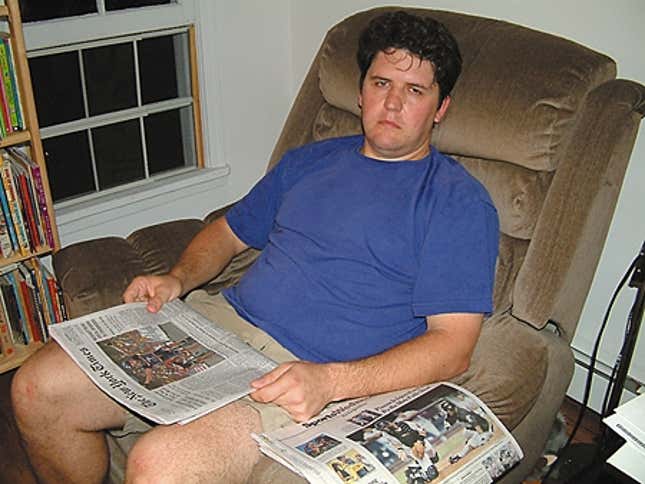 Powers, who no longer has strong feelings for music, enjoys a quiet evening alone.