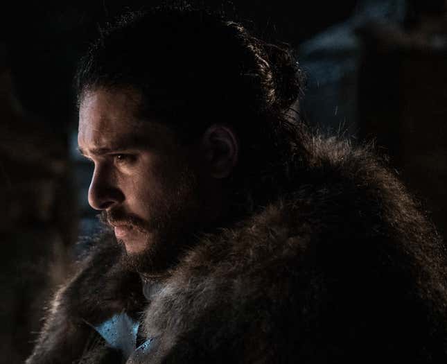 Jon Snow (Kit Harington) does some classic Jon Snow-style brooding.