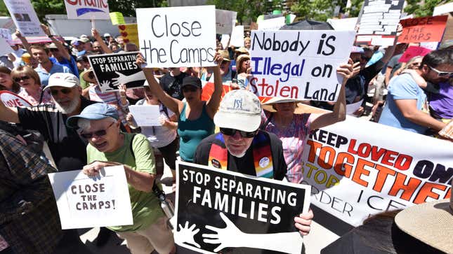 A protest against detention camps held in July in Denver, Colorado.