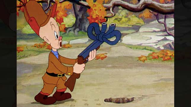 Image for article titled NRA Issues ‘F’ Rating To Bugs Bunny For Tying Up Guns Into Pretzel Shape
