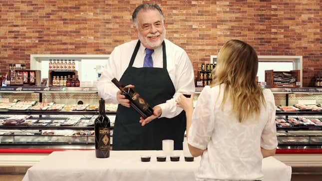 Image for article titled Francis Ford Coppola Spends Afternoon Hawking Samples Of Coppola Winery Cabernet To Indifferent Grocery Store Shoppers