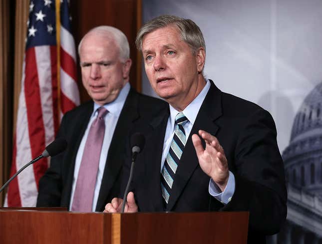 Image for article titled Lindsey Graham Vows To Uphold John McCain’s Legacy By Blindly Supporting GOP Agenda After Grumbling For A Few Minutes