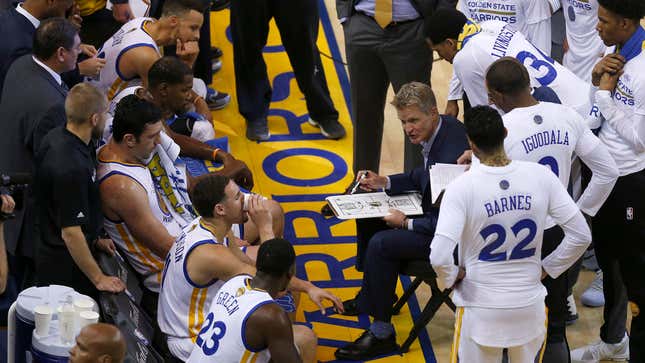 Image for article titled Steve Kerr Reminds Warriors To Seem Sad DeMarcus Cousins Injured
