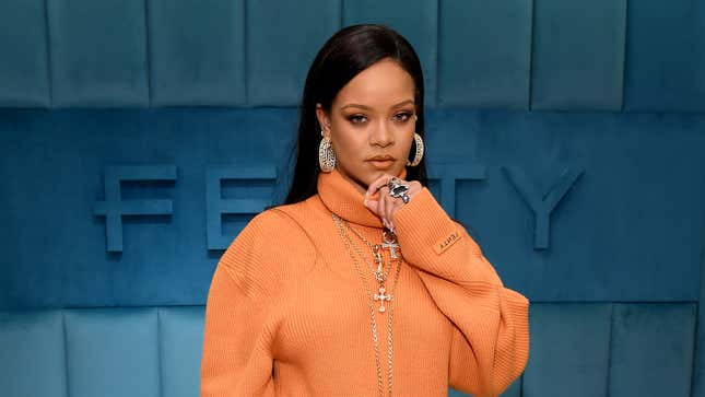 Rihanna celebrates the launch of FENTY at Bergdorf Goodman on February 07, 2020 in New York City.