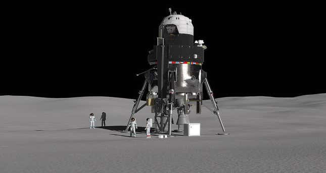 Propuesta de módulo de descenso lunar elaborada por Lockheed Martin.
