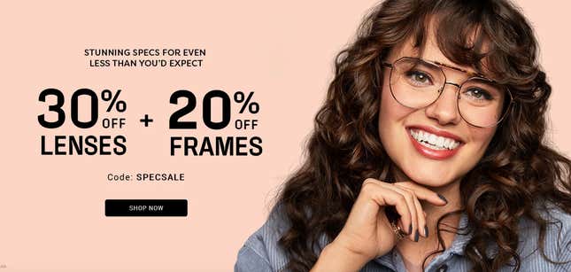 30% Off Lenses, 20% Off Frames | EyeBuyDirect | Promo code SPECSALE