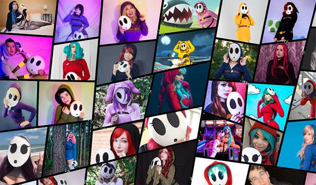 Image for article titled That Is A Lot Of Shy Guy Cosplay