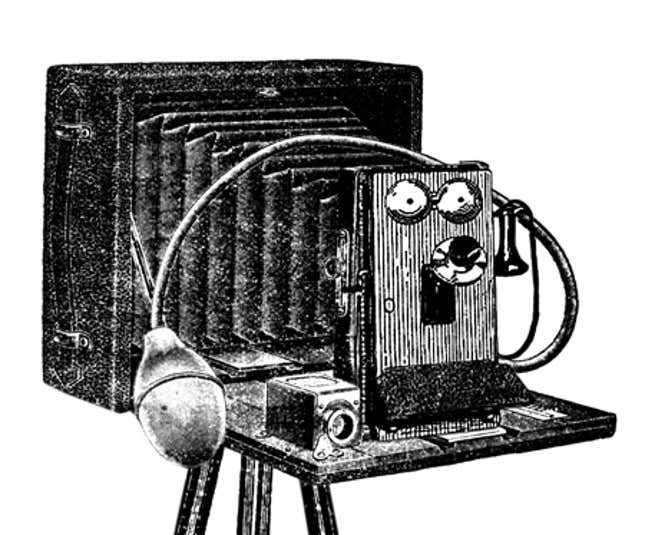 A drawing included with the manuscript for "The Camera-Phone."