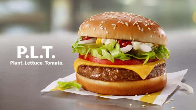 Image for article titled The newest entrant into the fake meat sweepstakes is... Mickey D’s