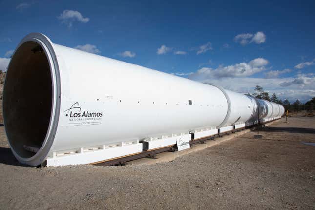 The blast tube at Los Alamos where dummy nuclear warheads undergo explosive forces.