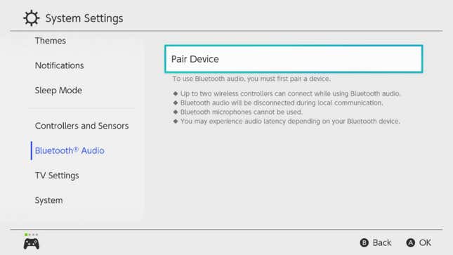 Nintendo finally added the ability to pair Bluetooth audio to the Switch.