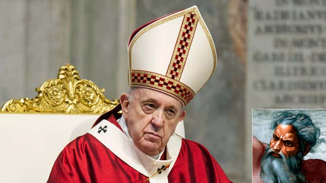 Image for article titled Pope Quietly Moves God To Different Universe After Deity Caught Molesting Altar Boy