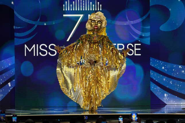 Image for article titled The Most Over-the-Top Miss Universe Costumes, From High Camp to High Cringe