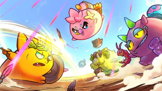 Axies battle as the phishing attempts rain down on their creators. 