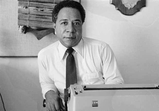 Writer Alex Haley, who traced his family back to Africa through a great-great-great-great grandfather, is pictured in his San Fransisco apartment May 16, 1974. Haley believes millions of American blacks can do the same thing with a little help from him. Haley and two brothers have set up a foundation whose primary aim is to gather material for a black geneological library. (AP Photo)