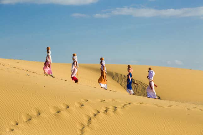 Members of the Cham ethnic group.