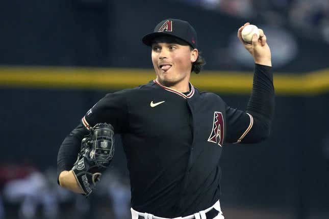 May 11, 2023; Phoenix, Arizona, USA; Arizona Diamondbacks starting pitcher Tommy Henry (47) throws against the San Francisco Giants in the first inning at Chase Field.