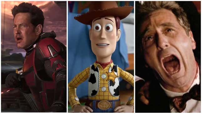 (Left to right) Ant-Man And The Wasp: Quantumania (Marvel Studios), Toy Story 3 (Walt Disney Studios), The Godfather Part III (Paramount Pictures)