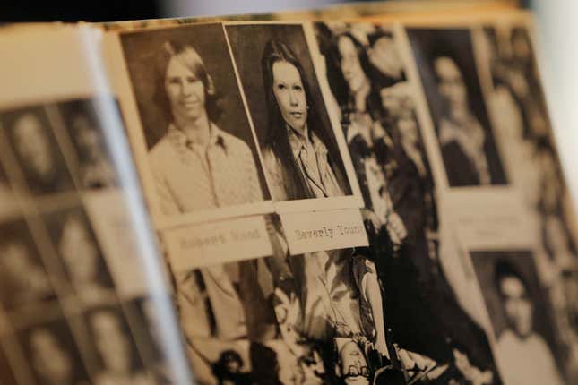Beverly Young Nelson is seen in her high school yearbook.