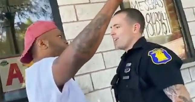 Image for article titled Rapper Styles P Stands Up for Woman Being Detained by Police Officers