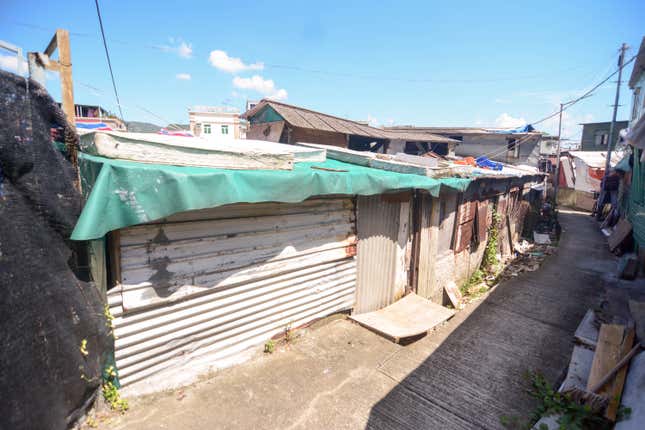 Refugee shacks in Hong Kong