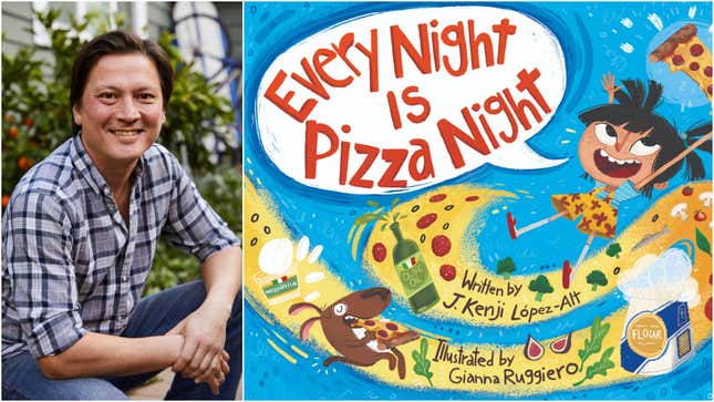 Left: J. Kenji Lopez-Alt; Right: Cover of Every Night Is Pizza Night