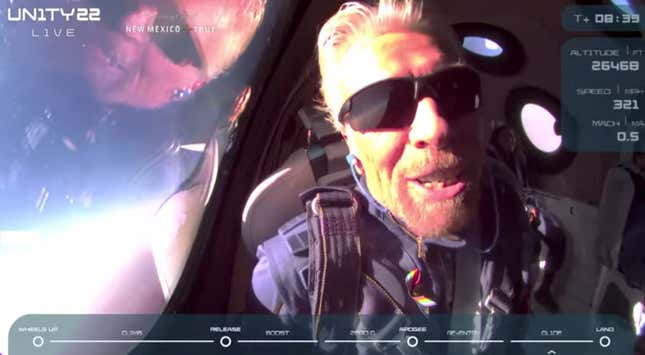 Astronaut and test-customer Richard Branson.