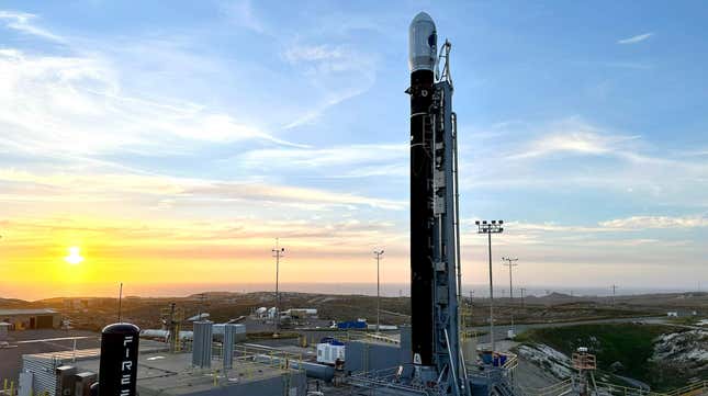 Firefly Aerospace’s Alpha rocket in April 2023, during Victus Nox testing at Vandenberg Space Force Base.The Alpha rocket will carry a satellite from Millennium Space Systems.