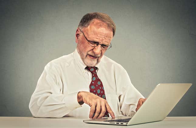 A man using a computer